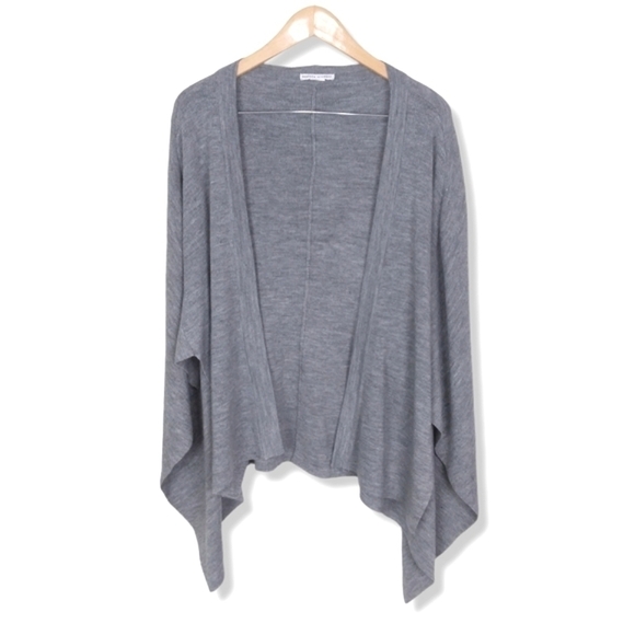 Rebecca Minkoff Gray Milano Cape Knit Cardigan/ Poncho OS - Picture 2 of 4